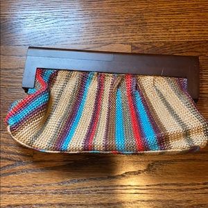 Aldo woven clutch
